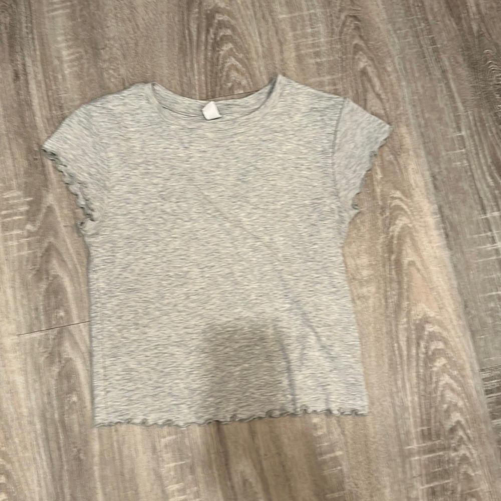 Grey Crop T-Shirt